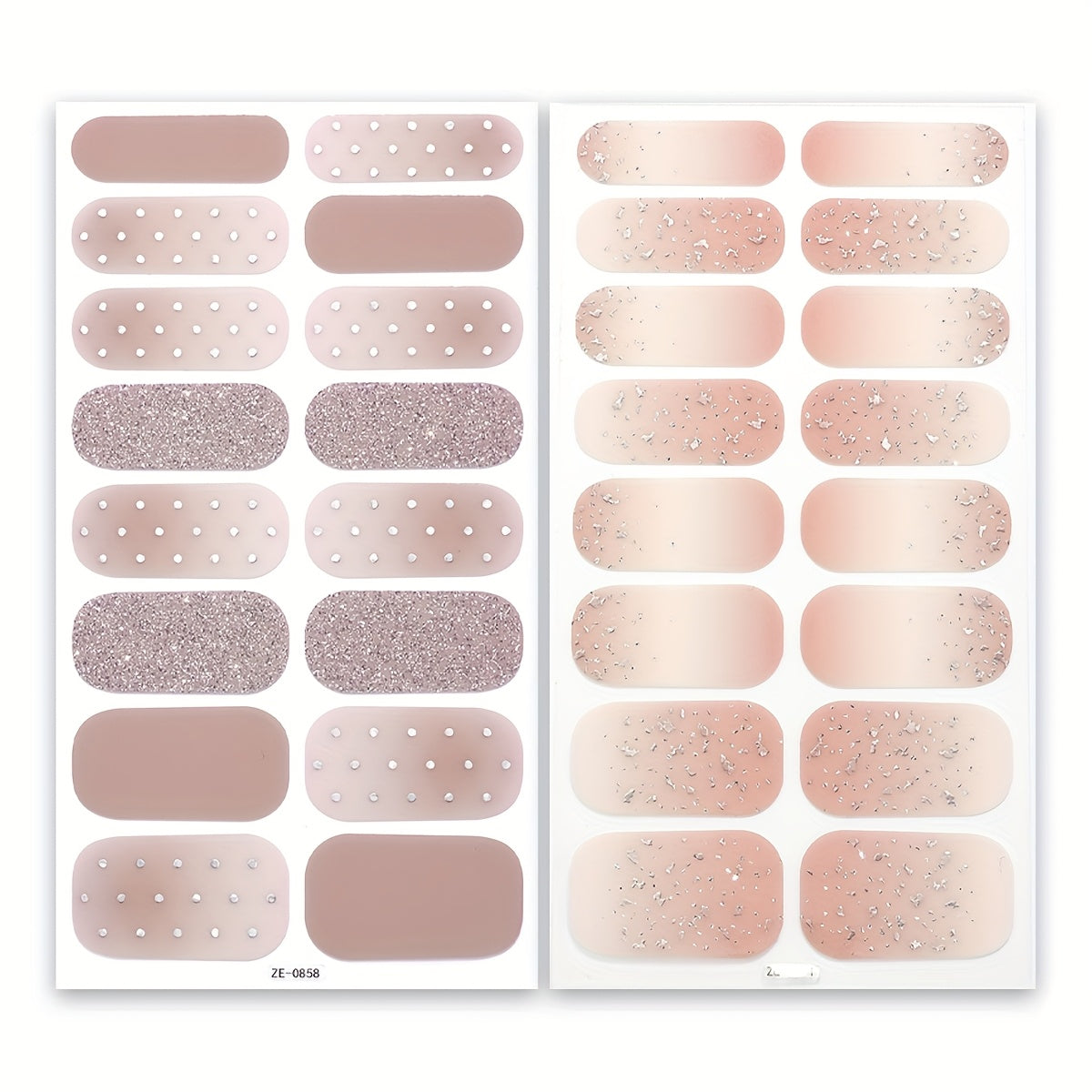 Beige Glitterdesign (2-pack)