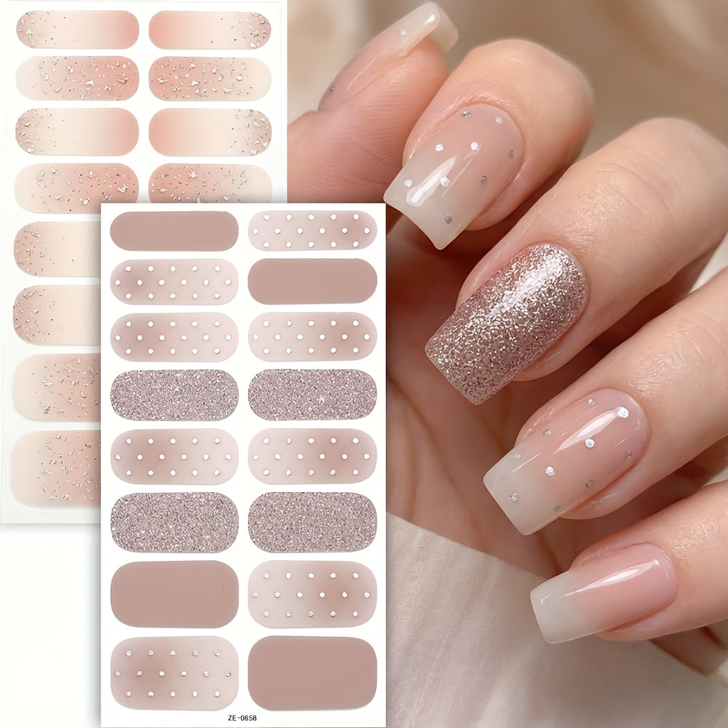 Beige Glitterdesign (2-pack)